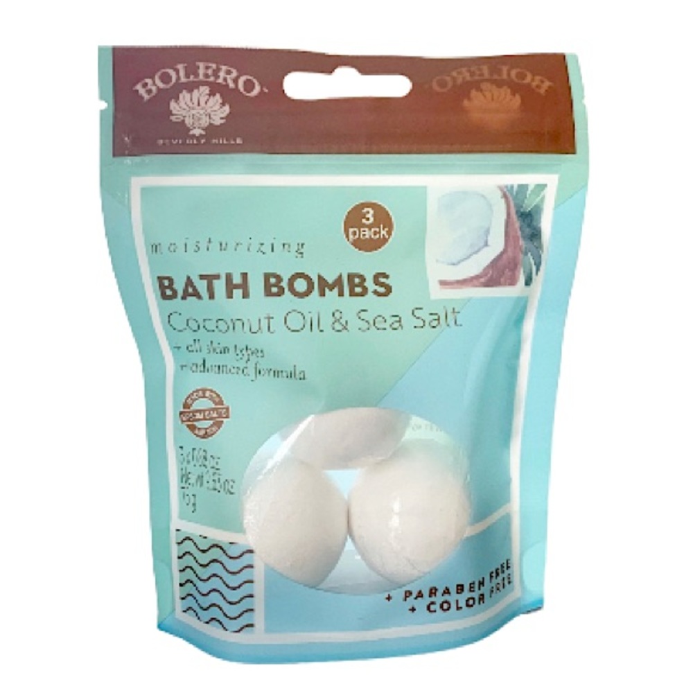 Bolero Beverly Hills Moisturizing Bath Bombs Coconut Oil & Sea Salt